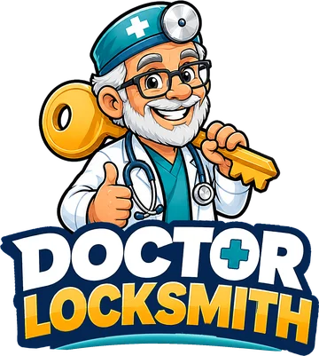 Doctor Locksmith mascot and logo